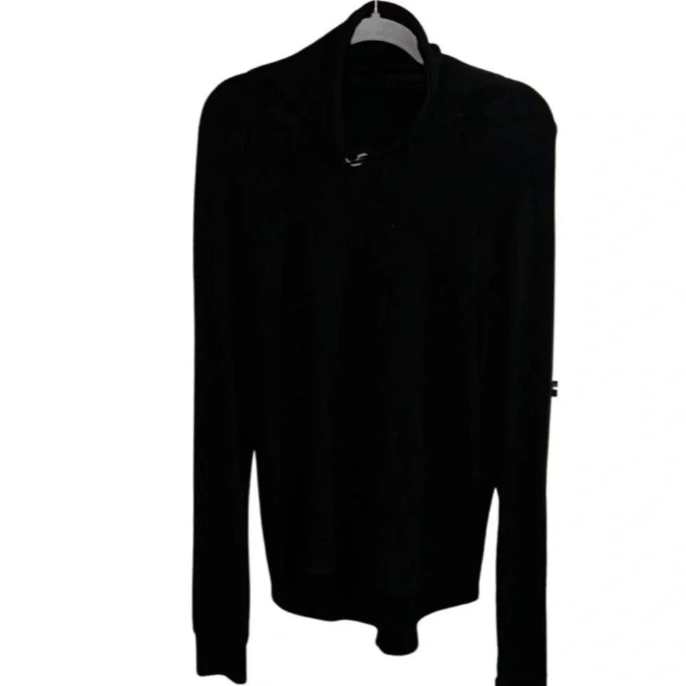 Varley Black Cowl Neck Long Sleeve Pullover Size Small